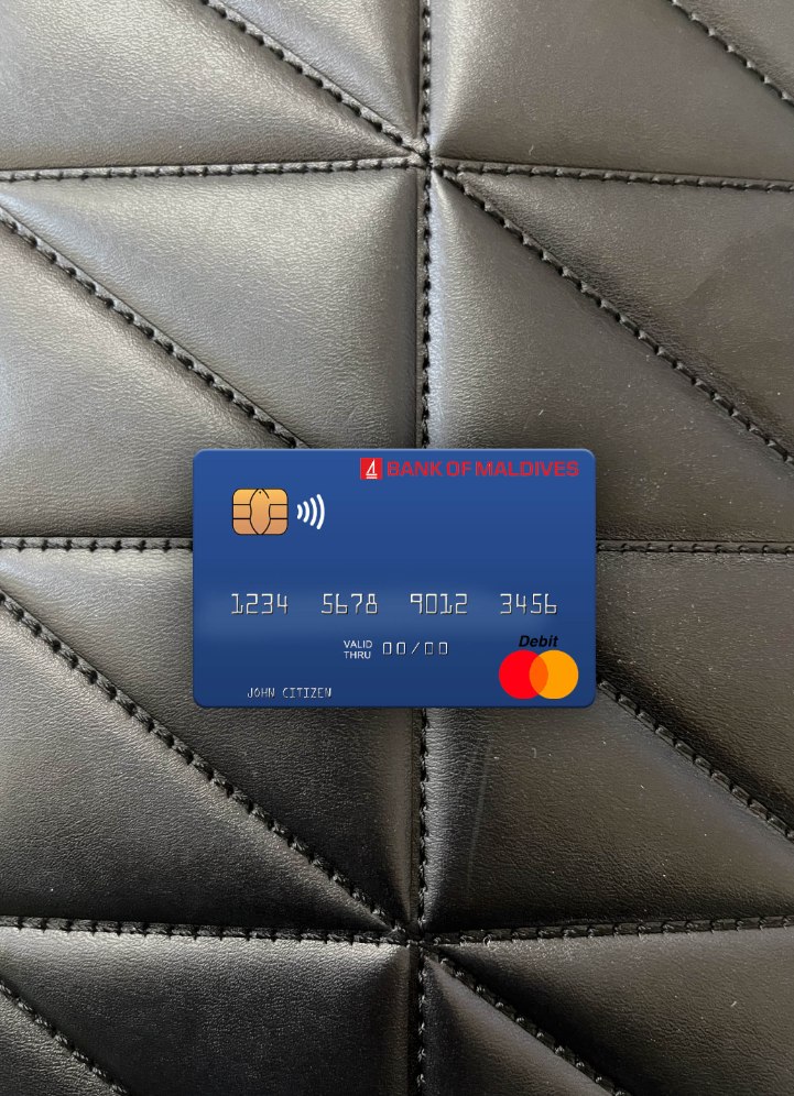 Download Maldives Bank of Maldives mastercard photolook front Photoshop template